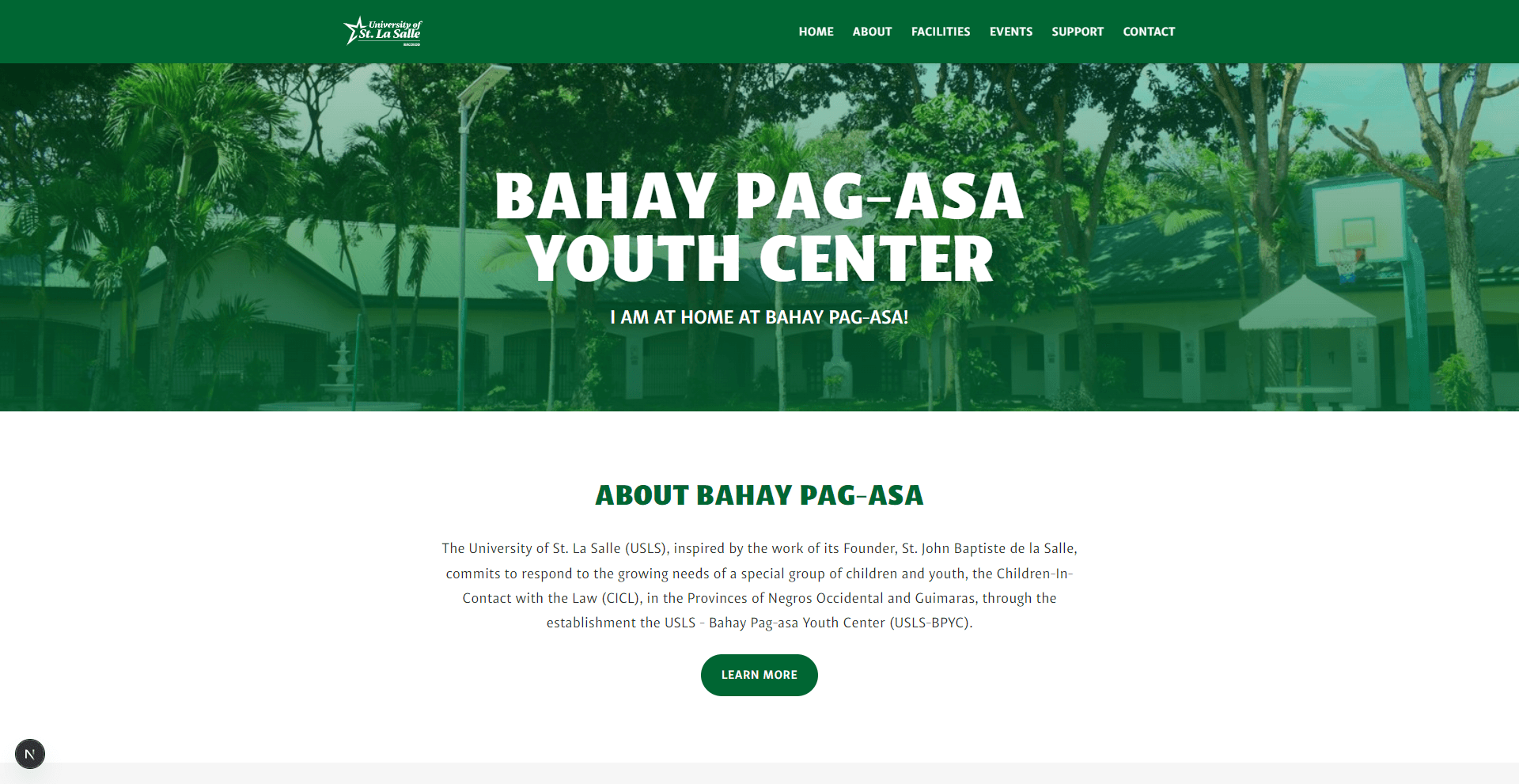Bahay Pag-asa Youth Center - USLS
